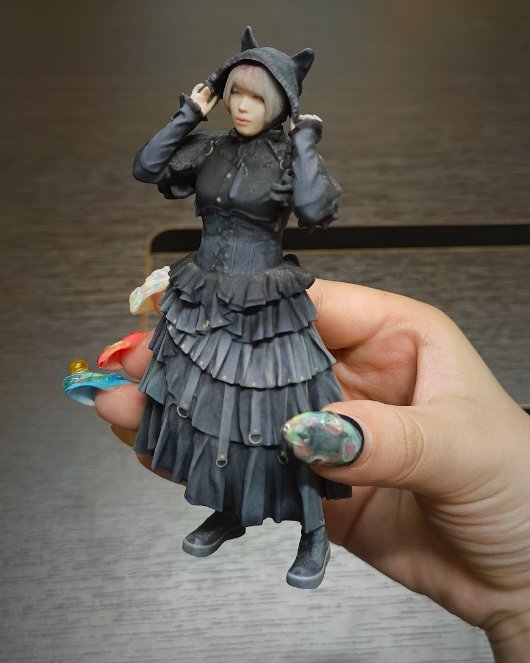 ゴシック衣装のコスプレ3Dフィギュア