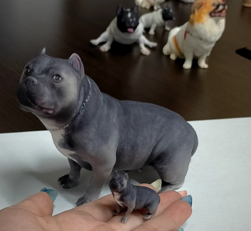 手のひらサイズのペットフィギュア