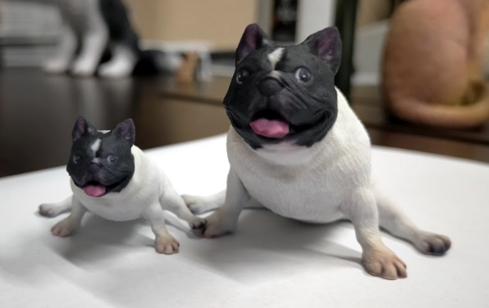 フレンチブルドッグの3Dフィギュア